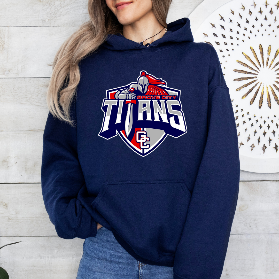 Grove City Titans Baseball Hoodie Style 1