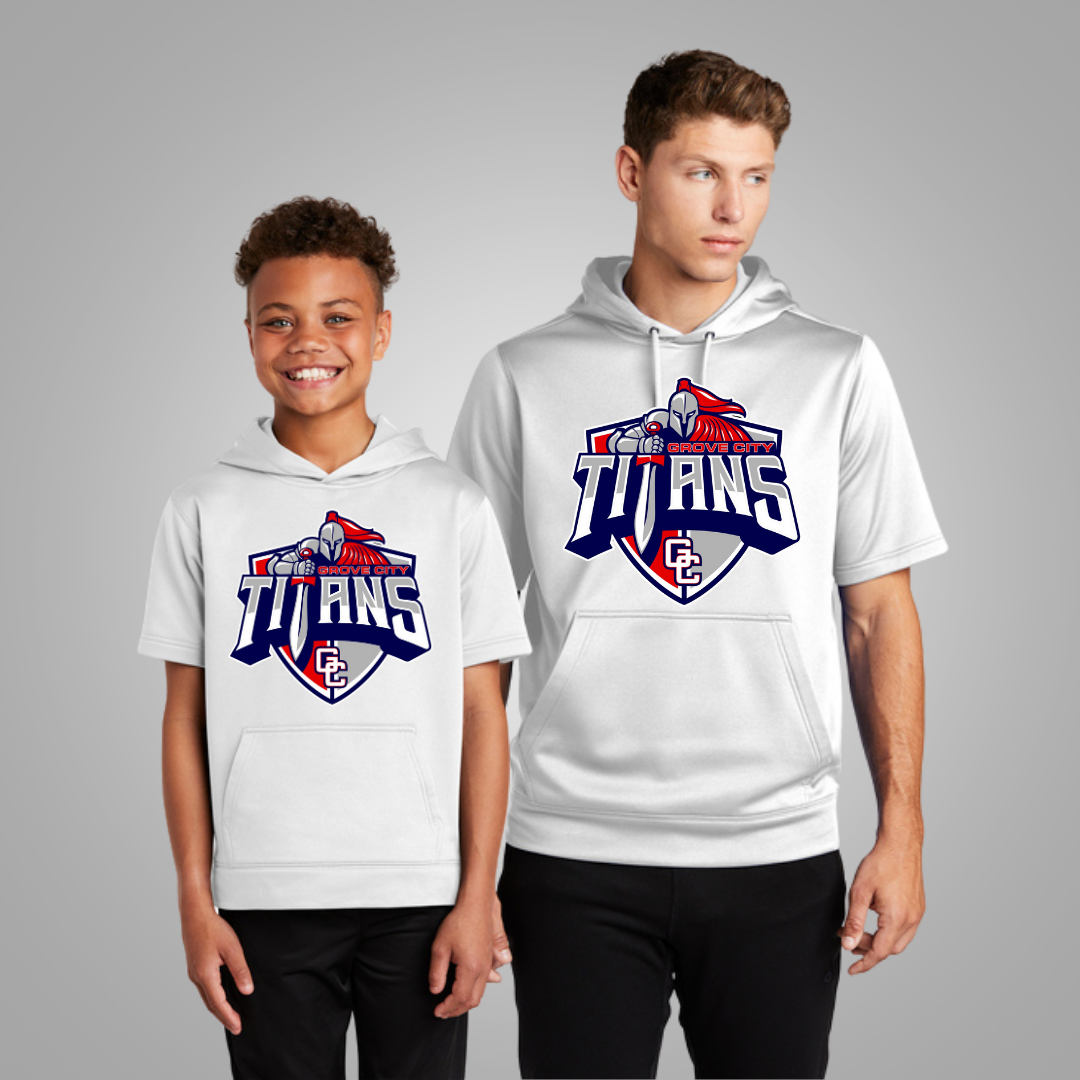 Grove City Titans Short Sleeve Hoodie Style 1