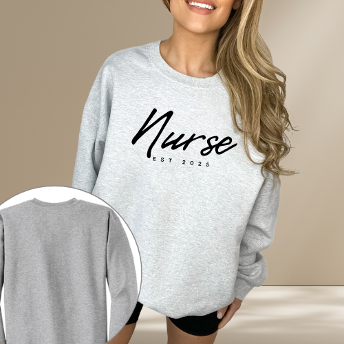 Nursing Crewneck Set Gray