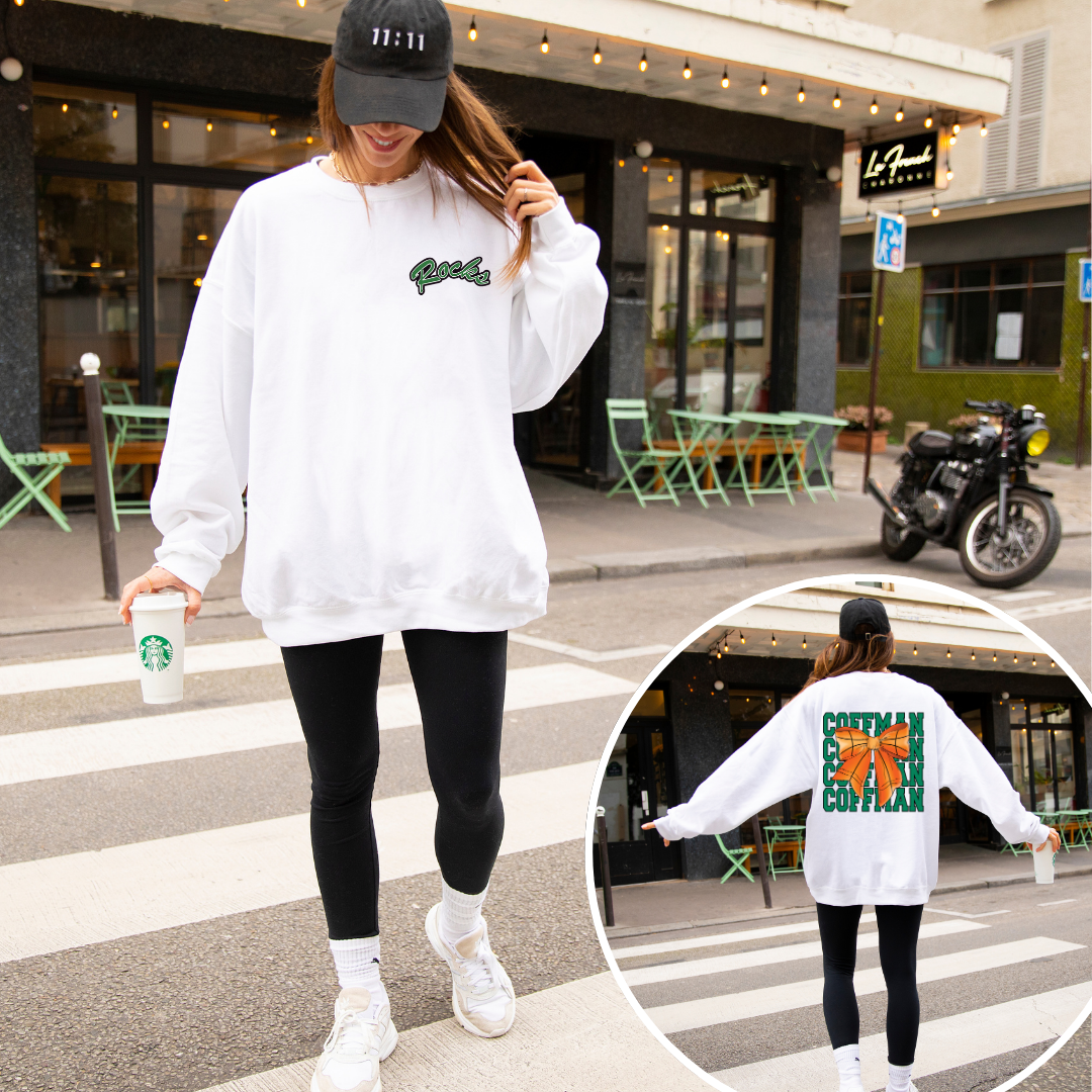 Coffman PRETTY PREP Logo Basketball Crewneck Sweatshirt
