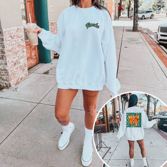 Coffman PRETTY PREP Logo Basketball Crewneck Sweatshirt