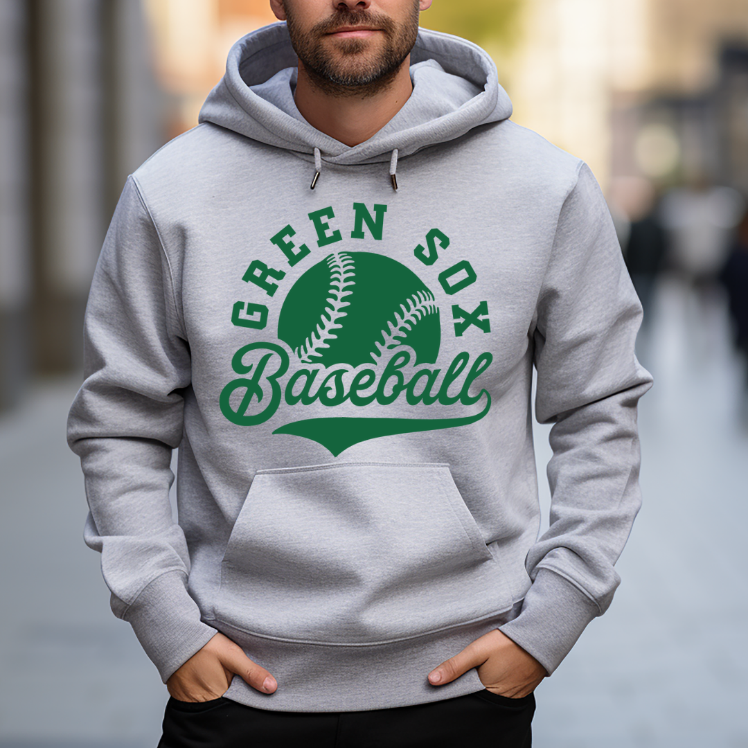 Green Sox Baseball Tail Hoodie