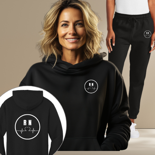 Nursing Hoodie Set Black
