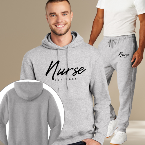 Nursing Hoodie Set Gray