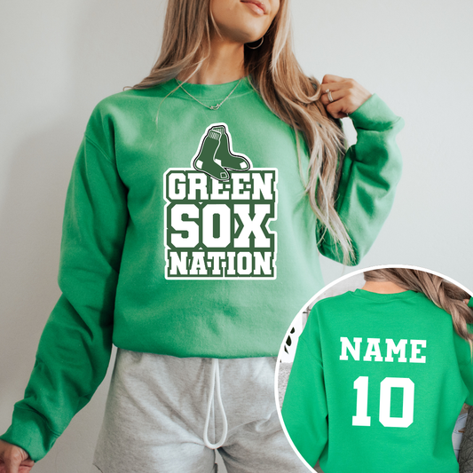 Green Sox Crewneck Sweatshirt Style 8