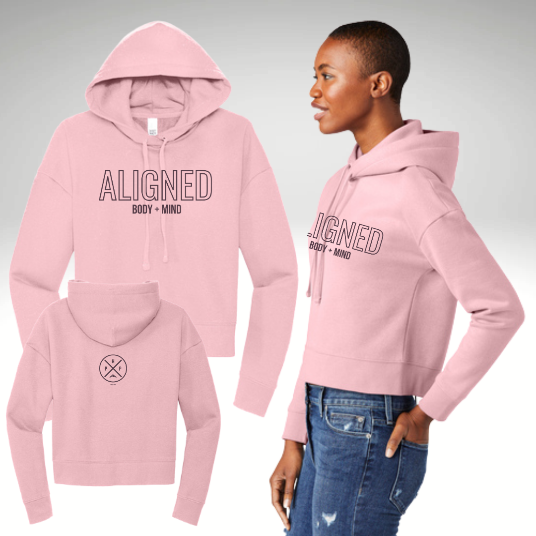 ALIGNED Modest Cropped Fleece Hoodie