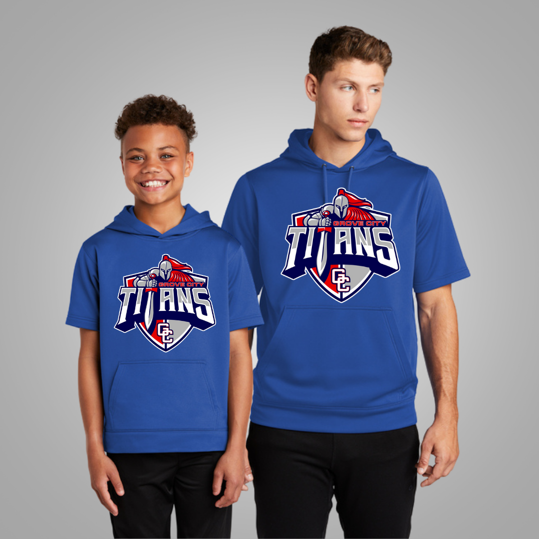 Grove City Titans Short Sleeve Hoodie Style 1