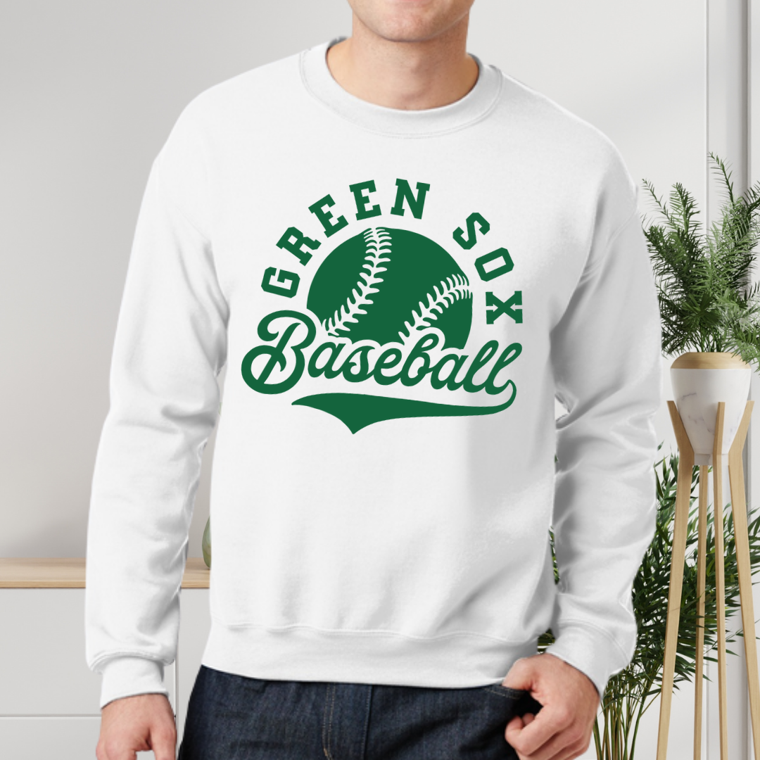 Green Sox Baseball Tail Crewneck