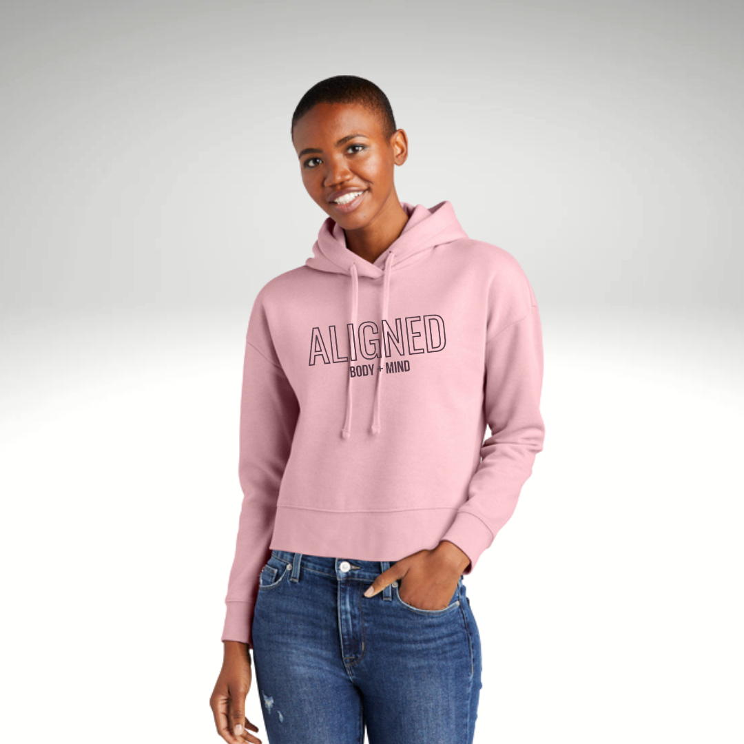 ALIGNED Modest Cropped Fleece Hoodie