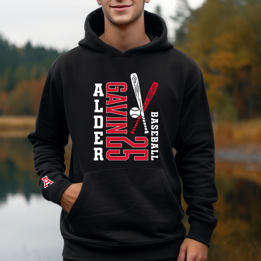 Alder Baseball Player Hoodie