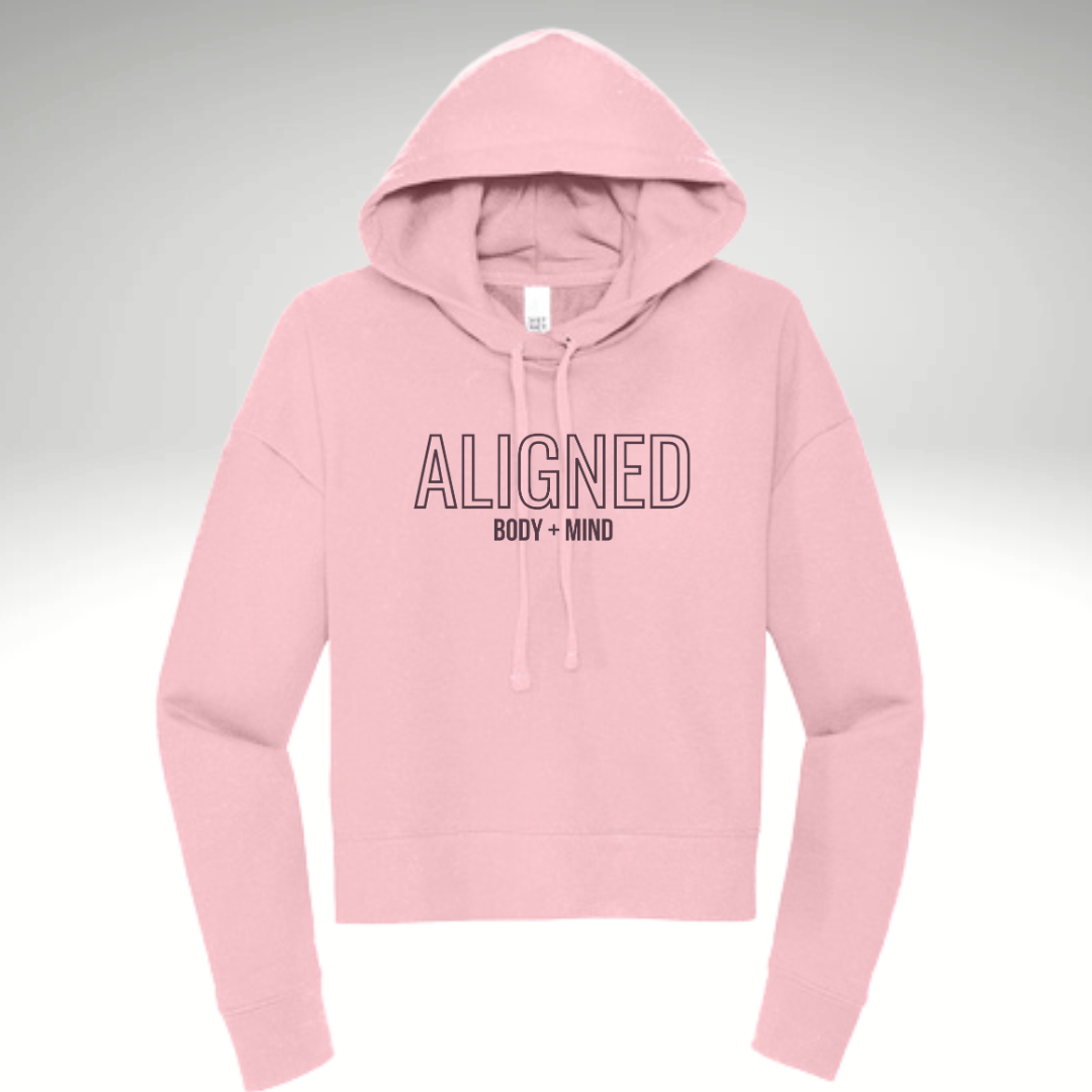 ALIGNED Modest Cropped Fleece Hoodie