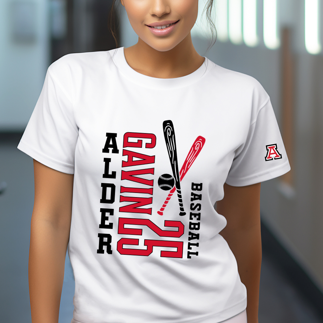 Alder Baseball Player Tee