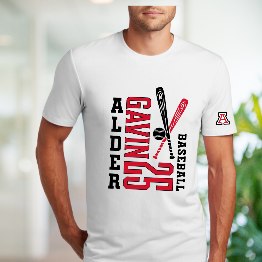 Alder Baseball Player Tee
