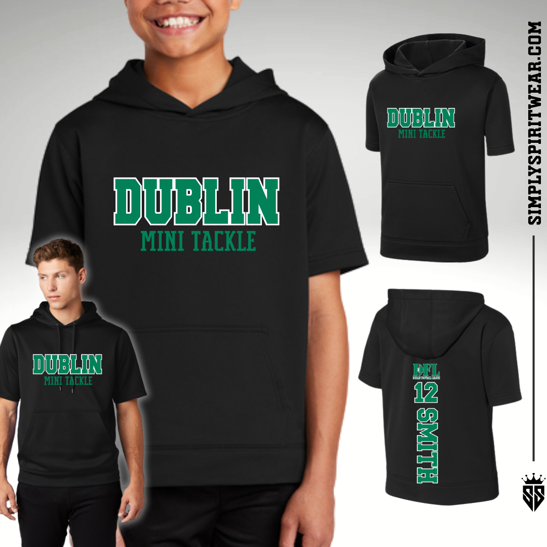 DFL + Mini Tackle Short Sleeve Hoodie Style 1