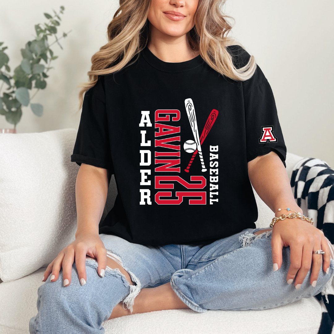 Alder Baseball Player Tee