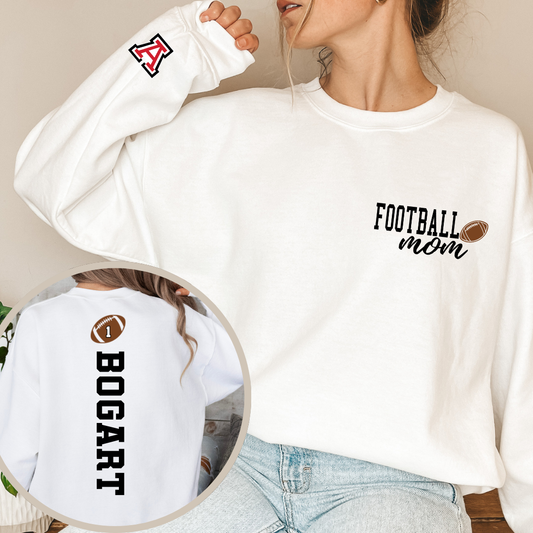 Alder Football Mom Crewneck Sweatshirt