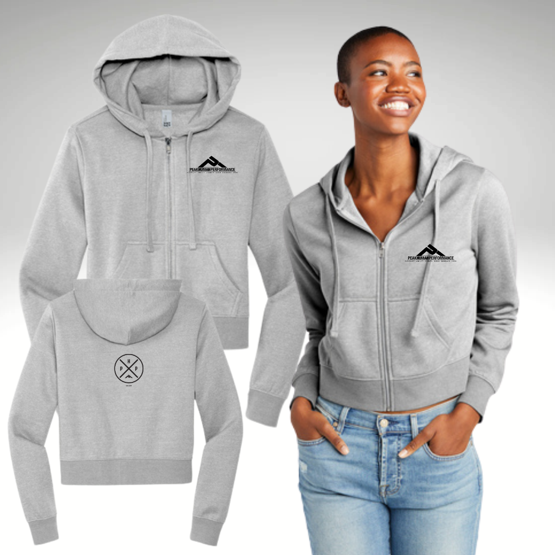 PEAK Human Performance Fleece Crop Zip Hoodie