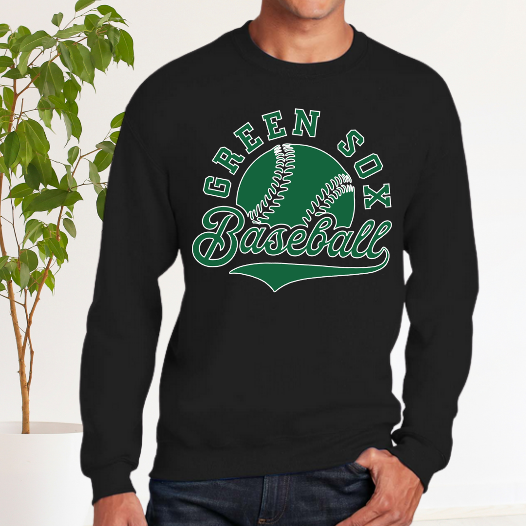 Green Sox Baseball Tail Crewneck