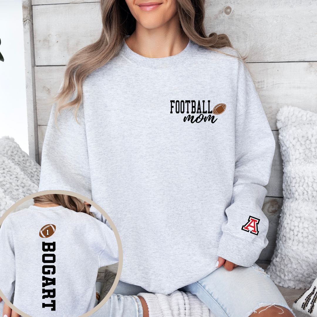 Alder Football Mom Crewneck Sweatshirt