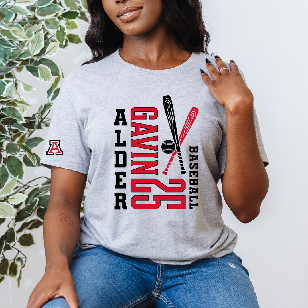 Alder Baseball Player Tee