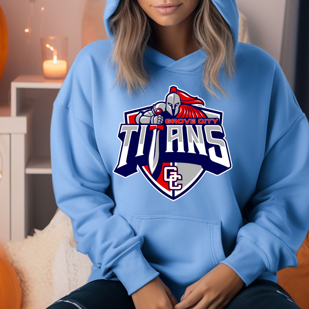 Grove City Titans Baseball Hoodie Style 1
