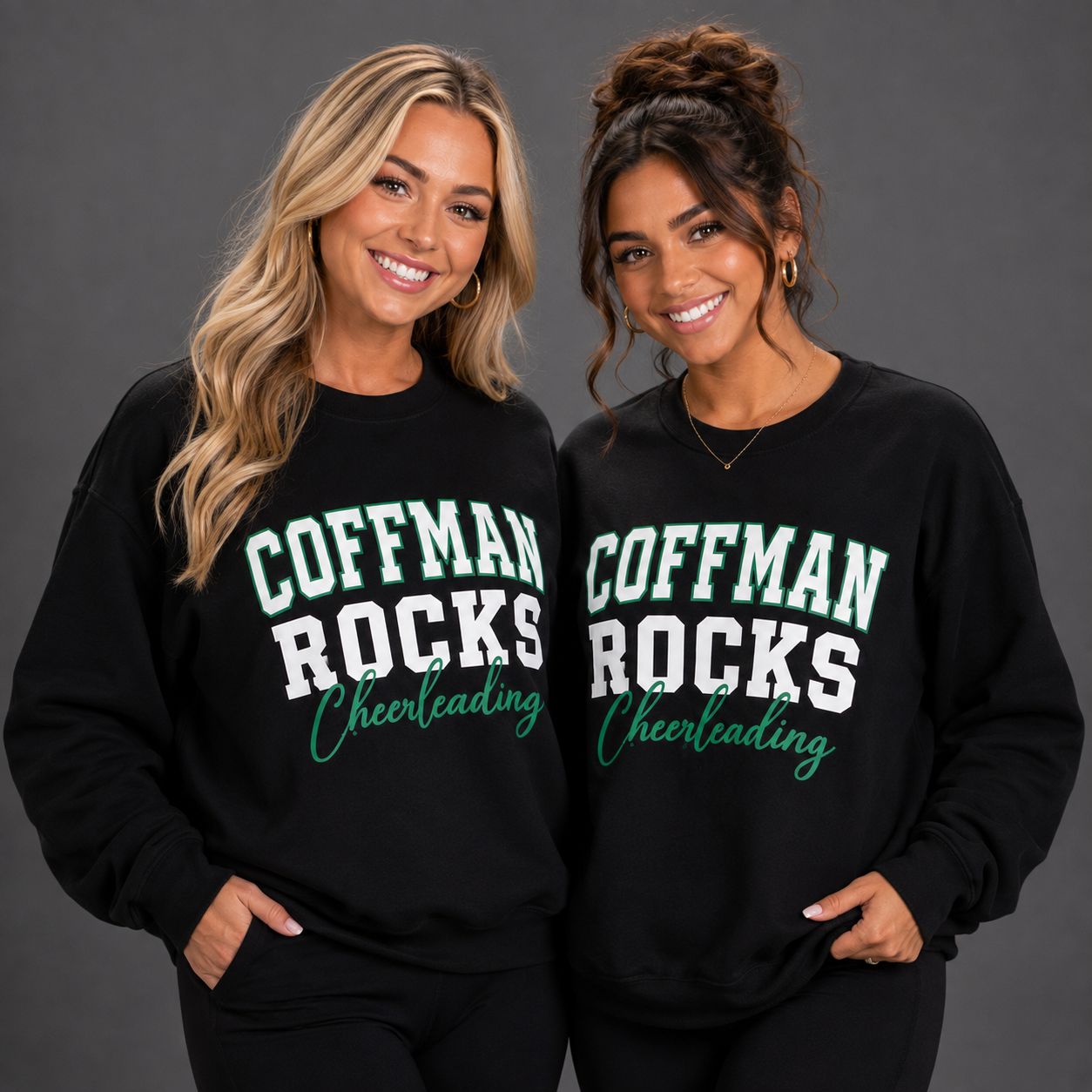 Dublin Coffman Rocks Cheerleading Crewneck