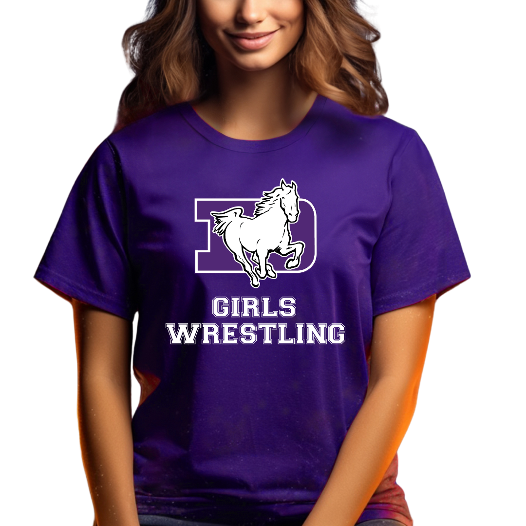 DeSales Moisture Wicking Tee - GIRLS WRESTLING DESIGN