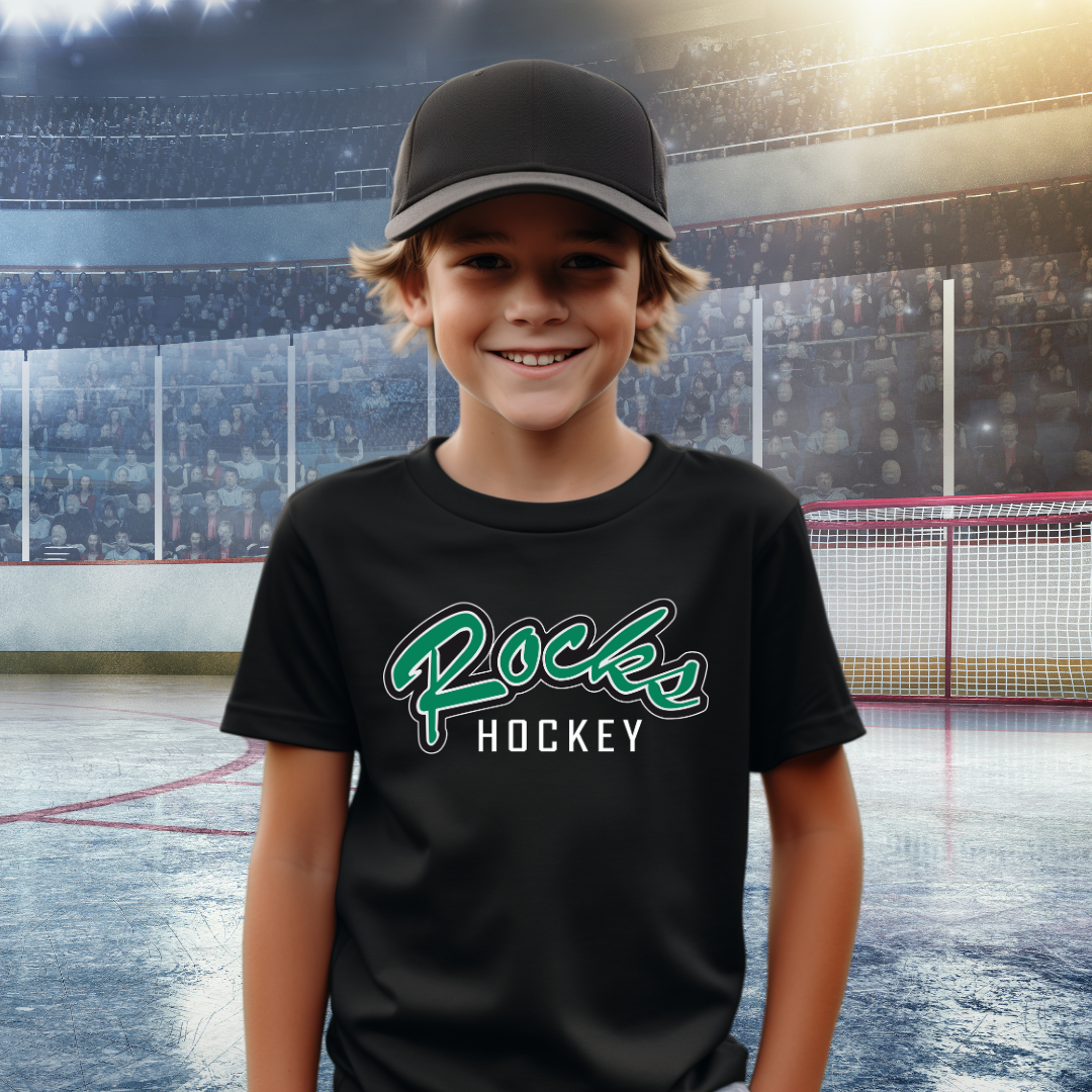 Coffman Hockey Tee Logo Rocks