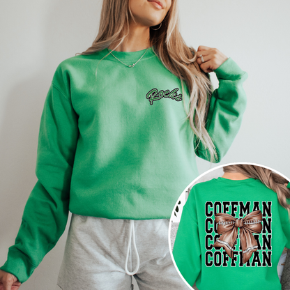 Coffman PRETTY PREP Logo Football Crewneck Sweatshirt