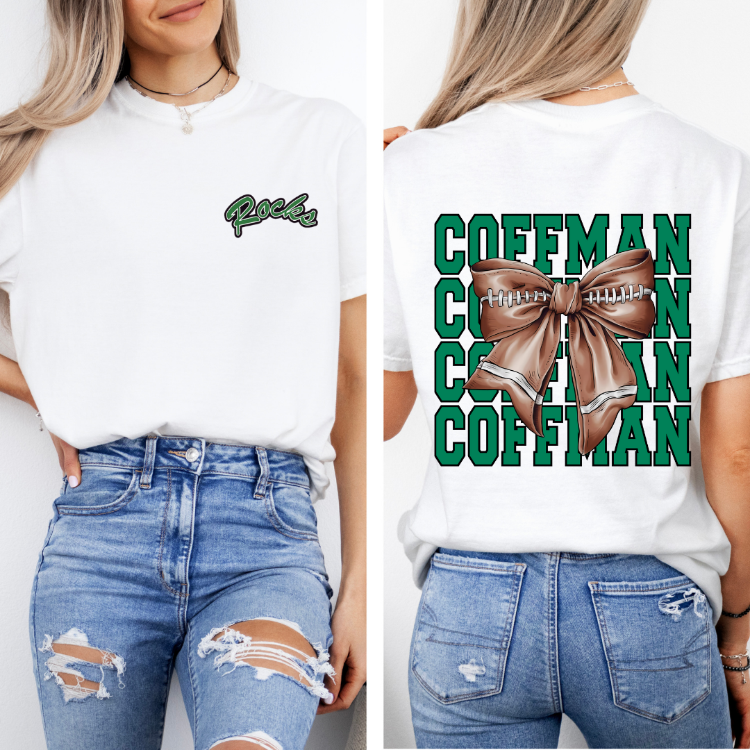 Coffman PRETTY PREP Logo Football Tee