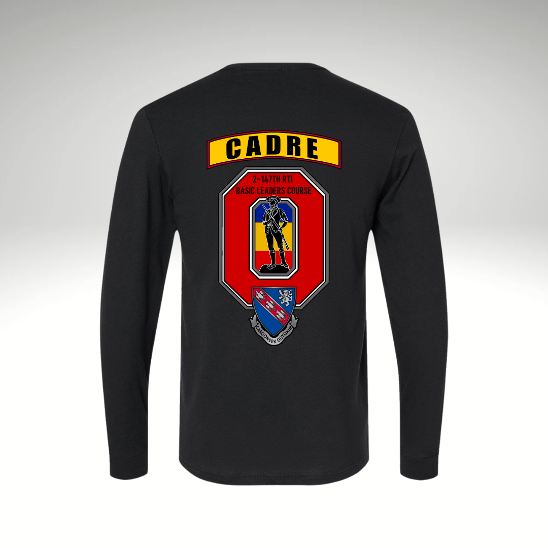 147TH RTI BLC CADRE Long Sleeve Black Tee