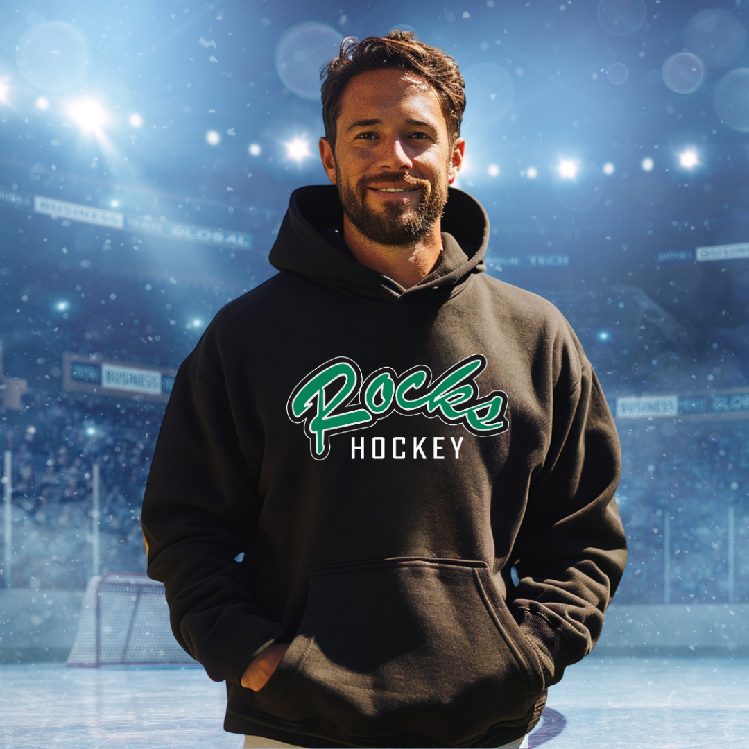 Coffman Hockey Hoodie Logo Rocks