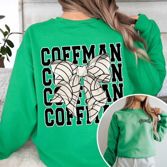 Coffman PRETTY PREP Logo Volleyball Crewneck Sweatshirt