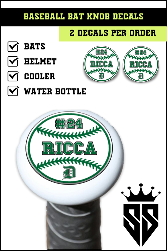 Sports Decal BAT KNOB 2