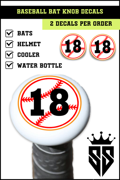 Sports Decal BAT KNOB 3