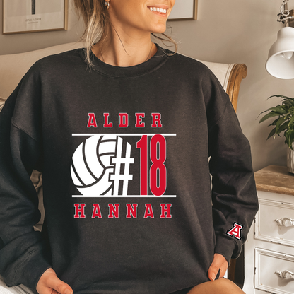 Alder Volleyball Player Crewneck Sweatshirt