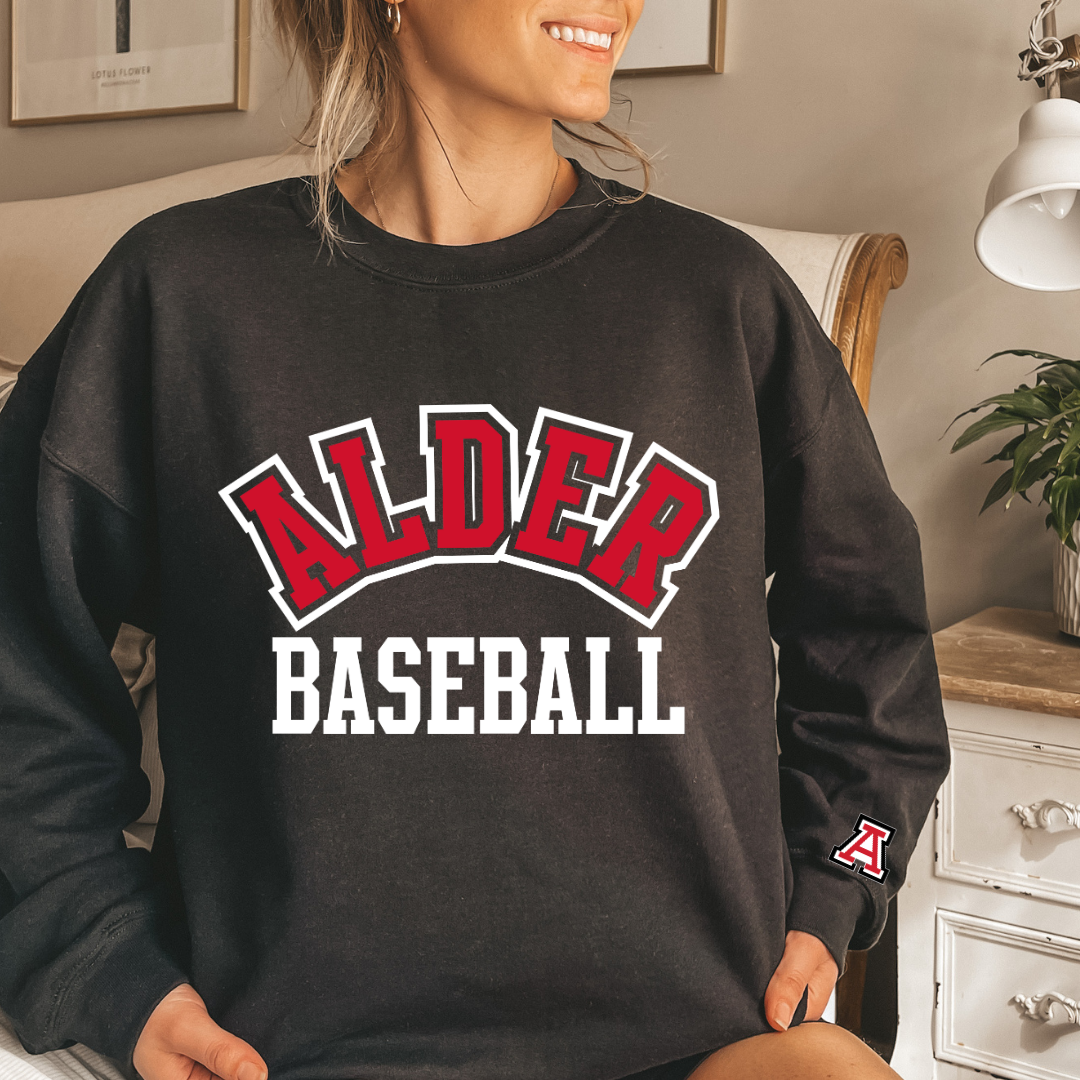 Alder Baseball Crewneck Sweatshirt