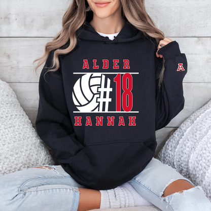 Alder Volleyball Player Hoodie