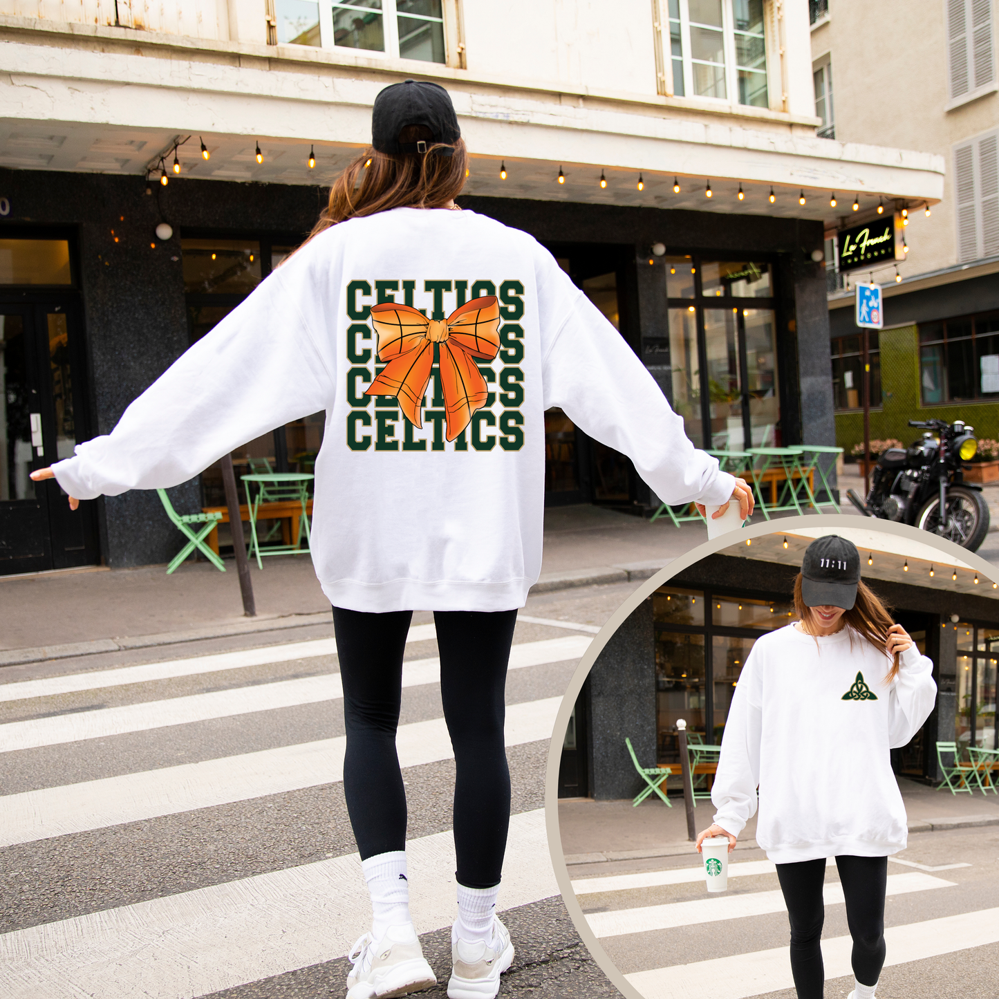 Celtics PRETTY PREP Basketball Crewneck Sweatshirt