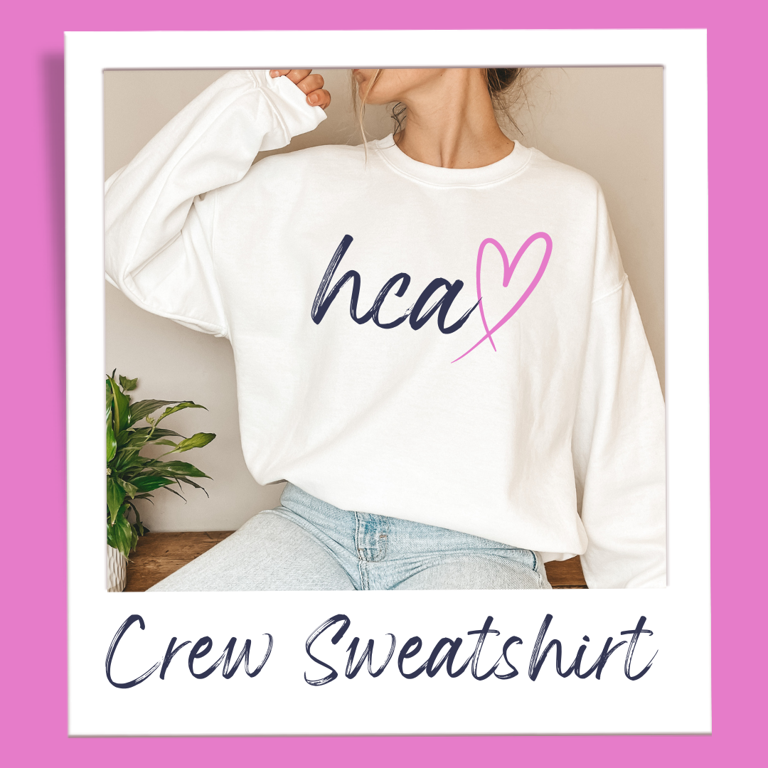 HCA Heart Crewneck Sweatshirt White