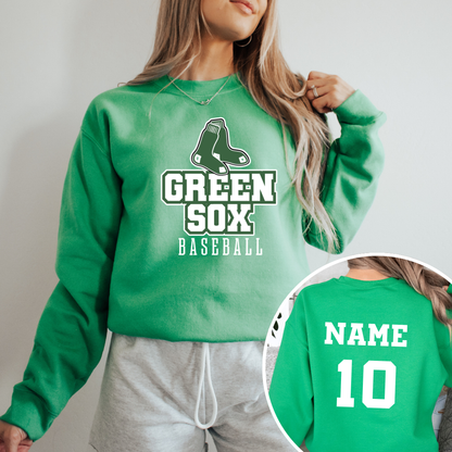 Green Sox Crewneck Sweatshirt Style 1