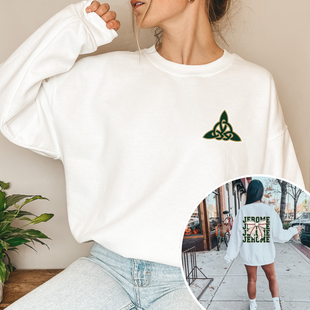 Jerome PRETTY PREP Logo Baseball Crewneck Sweatshirt