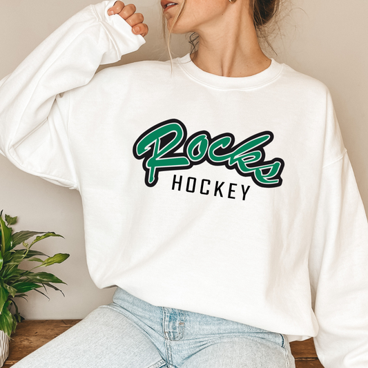 Coffman Hockey Crewneck Sweatshirt Logo Rocks