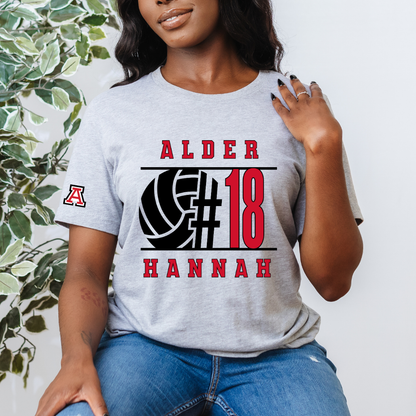 Alder Volleyball Player Tee