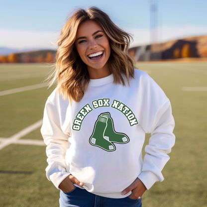 Green Sox Crewneck Sweatshirt Style 3