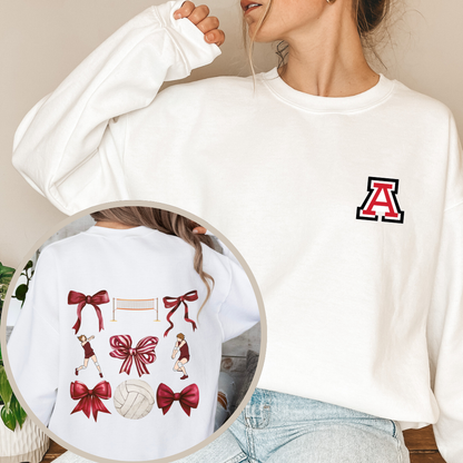 Alder Volleyball Pretty Prep Crewneck Sweatshirt