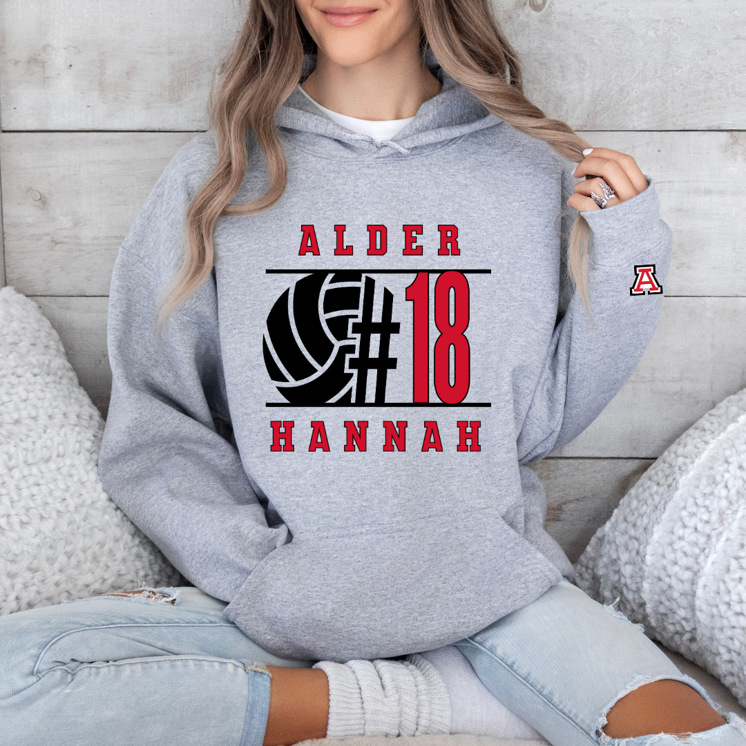 Alder Volleyball Player Hoodie