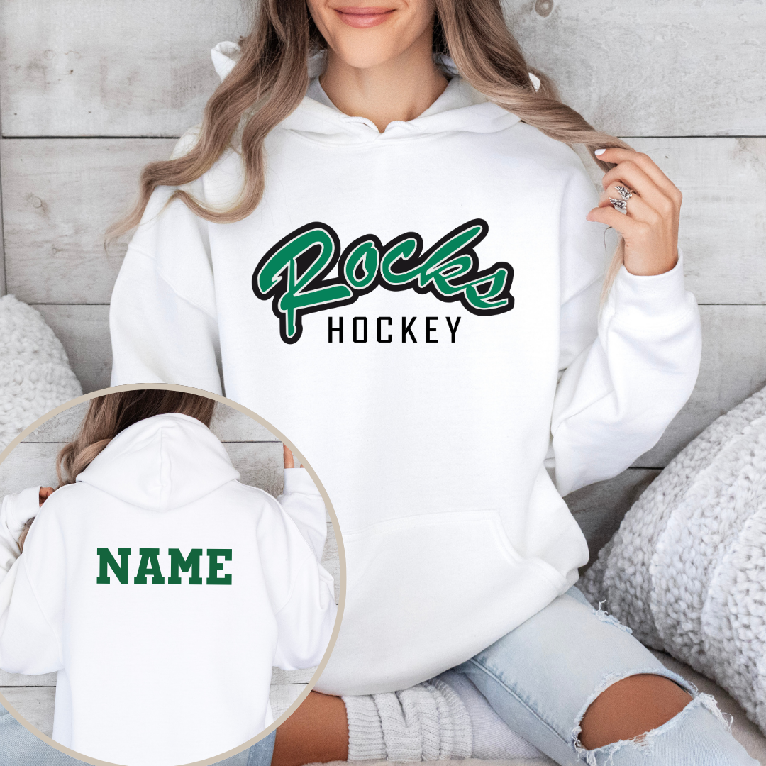 Coffman Hockey Hoodie Logo Rocks