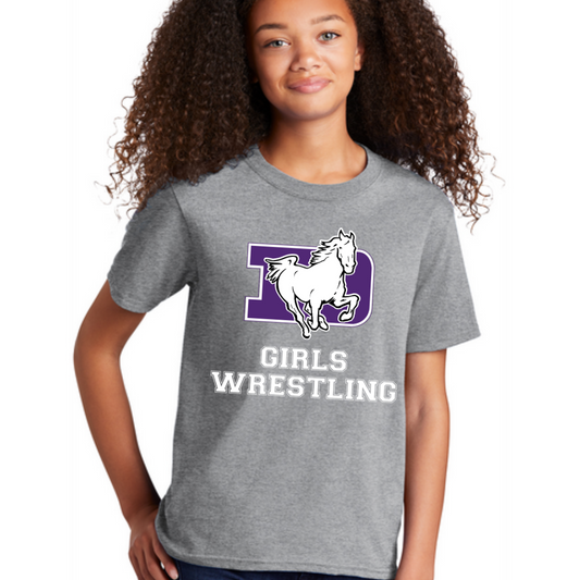 DeSales Cotton Tee - GIRLS WRESTLING DESIGN