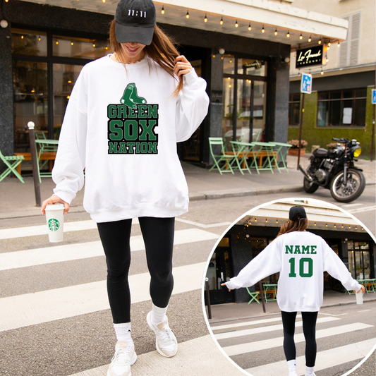 Green Sox Crewneck Sweatshirt Style 8